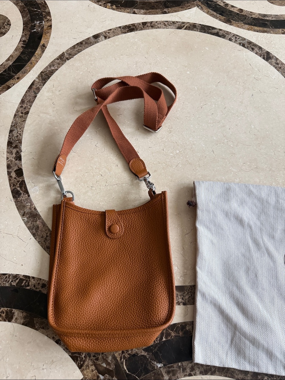 Mini Crossbody Bag in Gold Brown - Picture 2 of 3